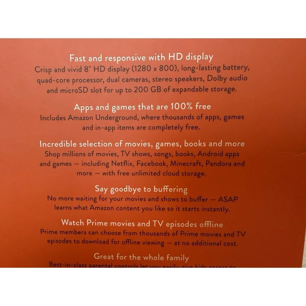 Amazon Fire HD 8 6th Gen Tablet 8